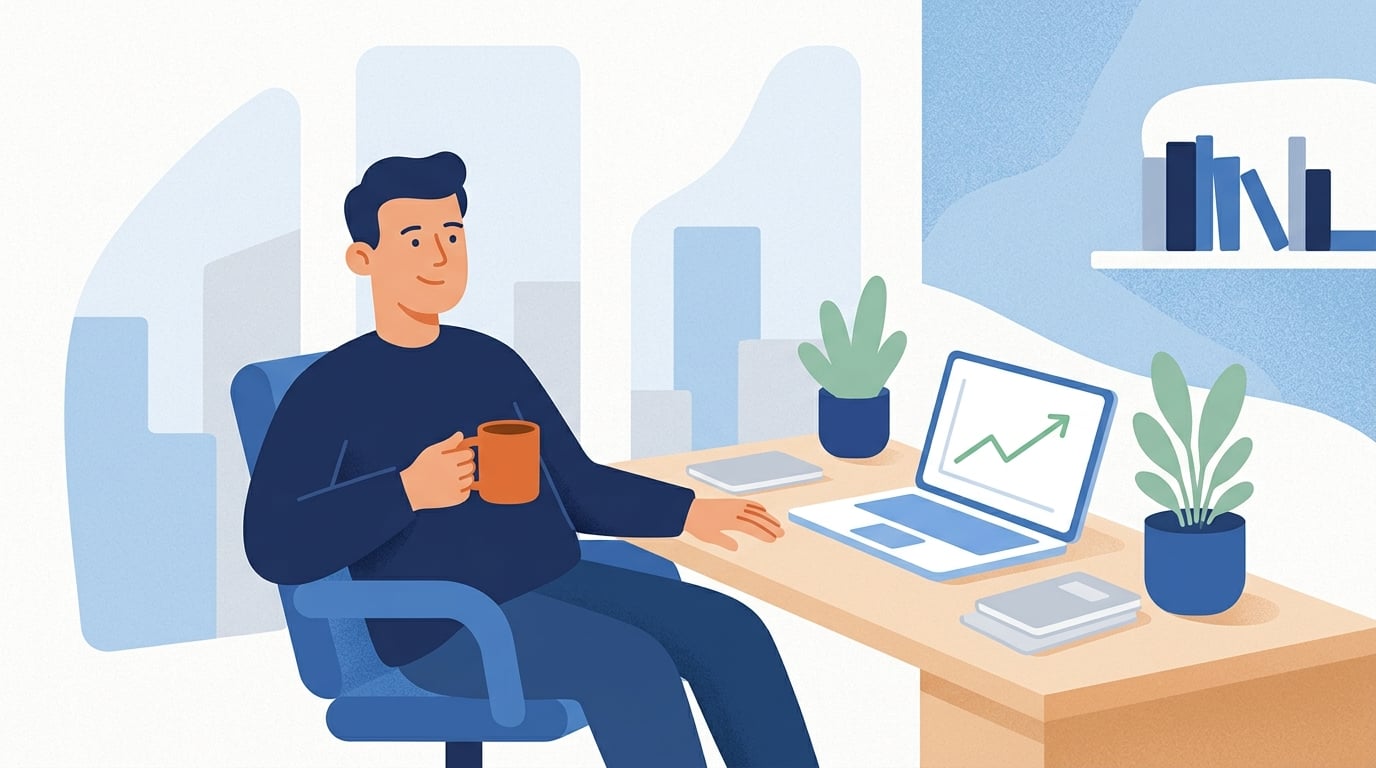 Confident practice owner watching growth